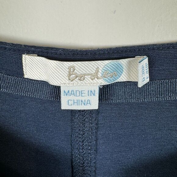 Boden Sheath Dress Size 8P Petite Navy Blue Cotton Cap Sleeve‎ V Neck Pockets - Picture 3 of 7